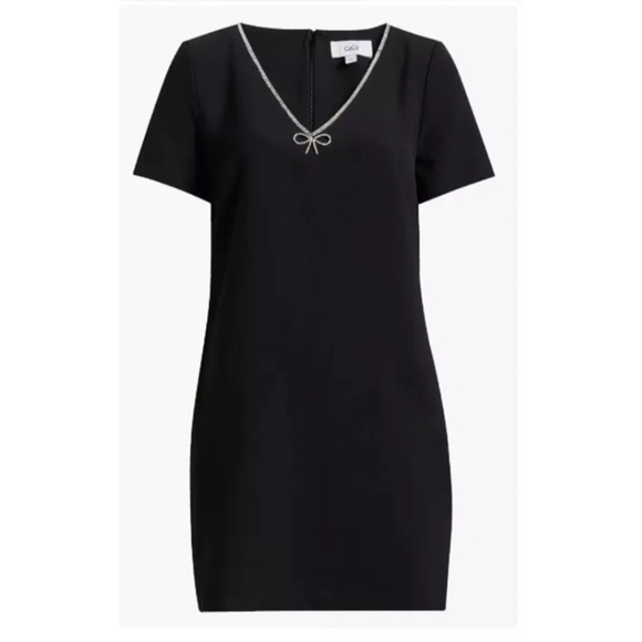 Cece, Rhinestone Bow Short Sleeve Sheath Dress. Size 6. RS 97 - Picture 1 of 9